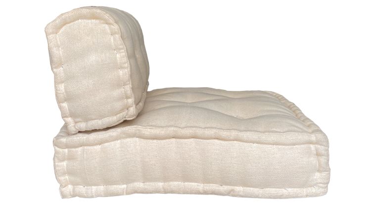 Ibiza kussen white is tweedelig 73x76x15 cm zit gedeelte rug